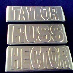Placa metalico de Nome